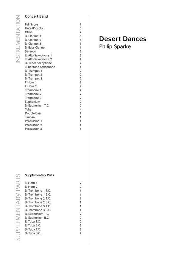Desert Dances - pro velký dechový orchestr